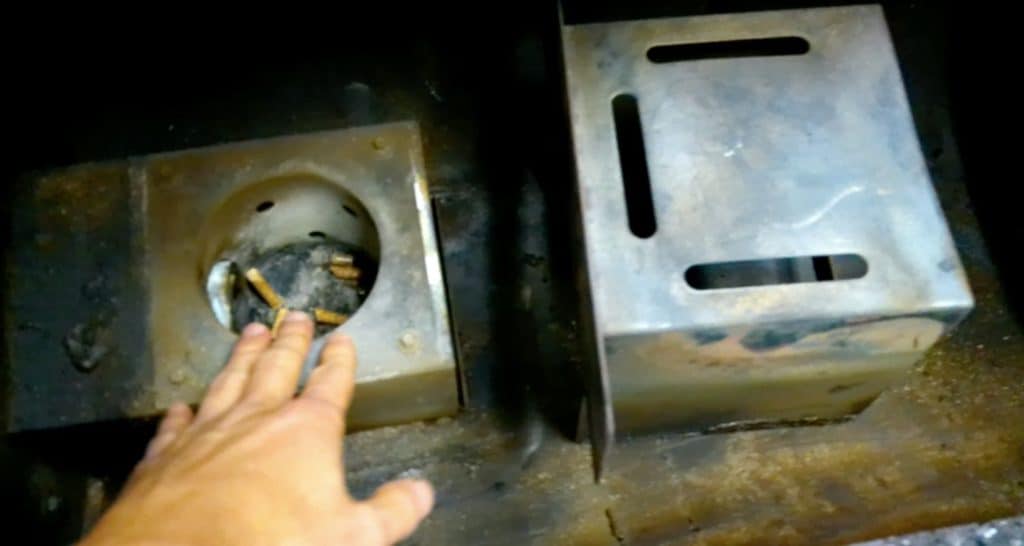 Firepot in Traeger pellet grill